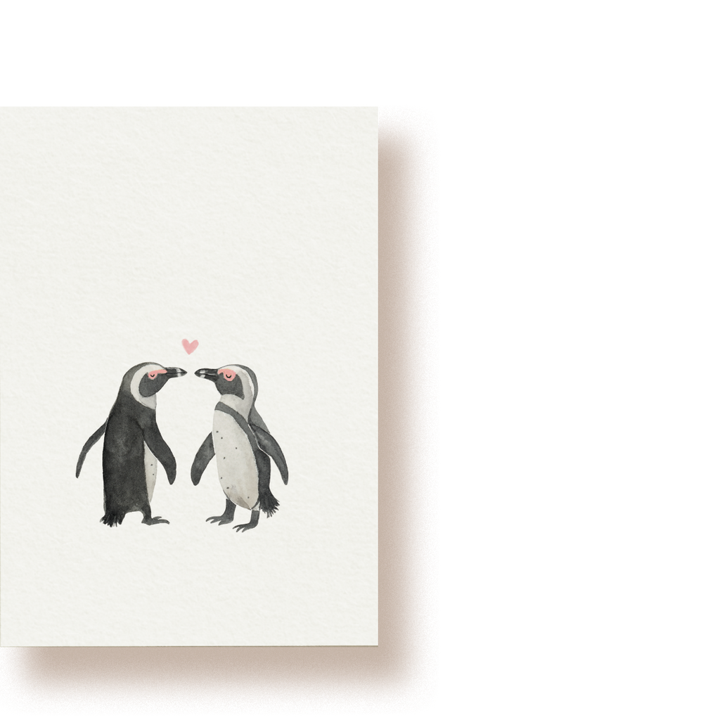 Pinguine in Love | Postkarte