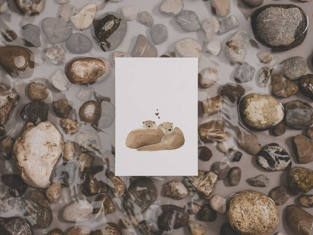 Otter Paar | Postkarte