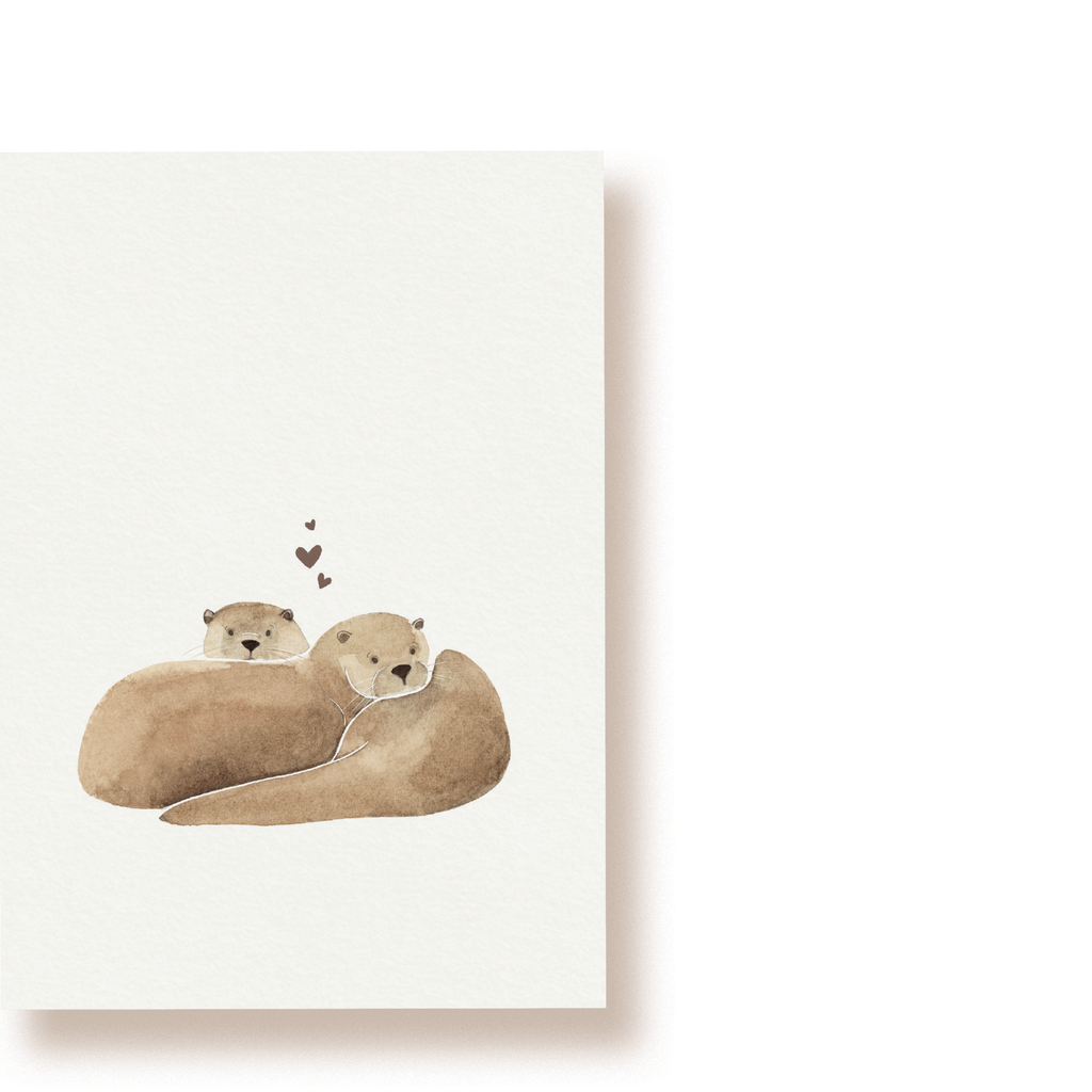 Otter Paar | Postkarte