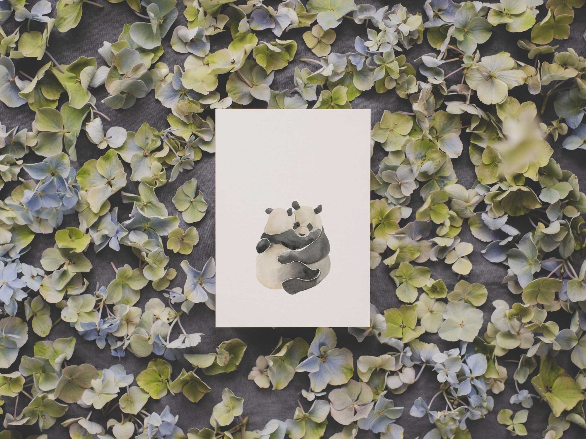 Panda Hug | Postkarte
