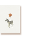 Zebra mit Luftballons  | Postkarte