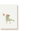 T-Rex mit Luftballon | Postkarte