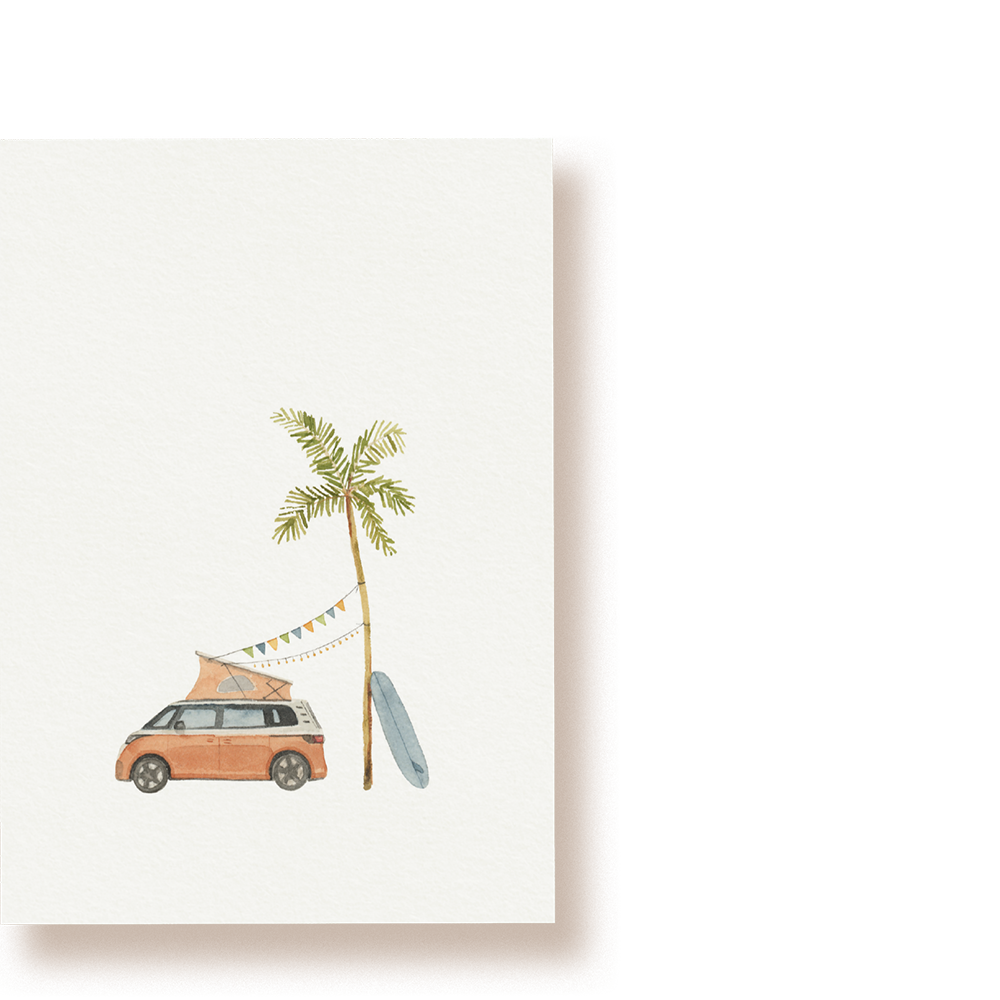 Tag am Meer - Van Life | Postkarte