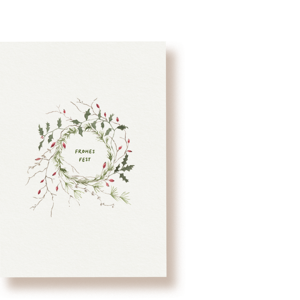 Weihnachtskranz | Postkarte