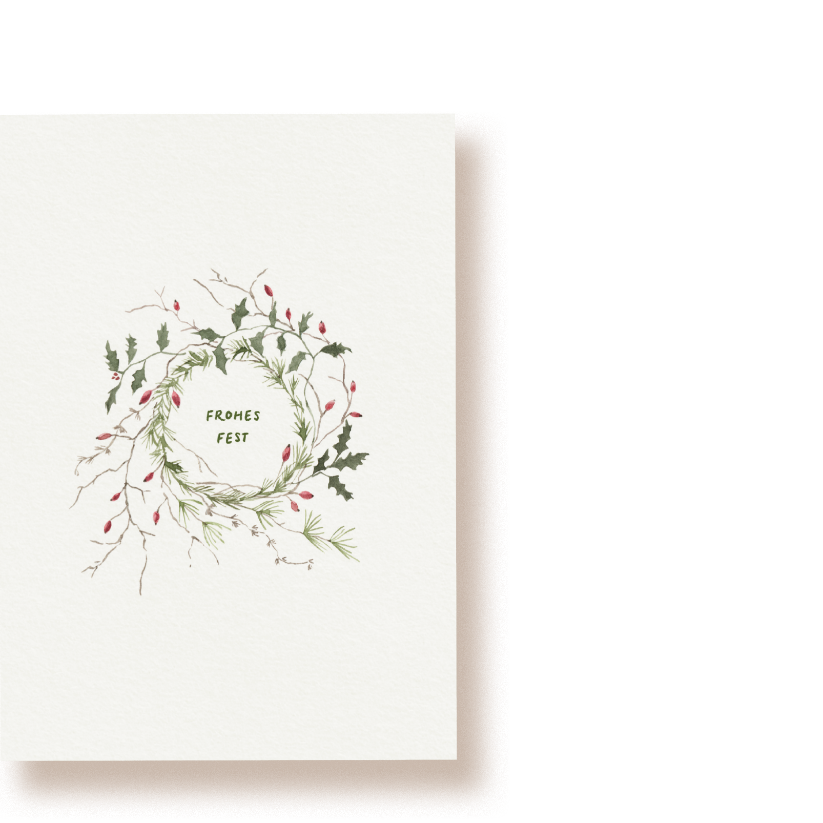 Weihnachtskranz | Postkarte