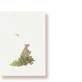 Bär mit Weihnachtsbaum | Postkarte