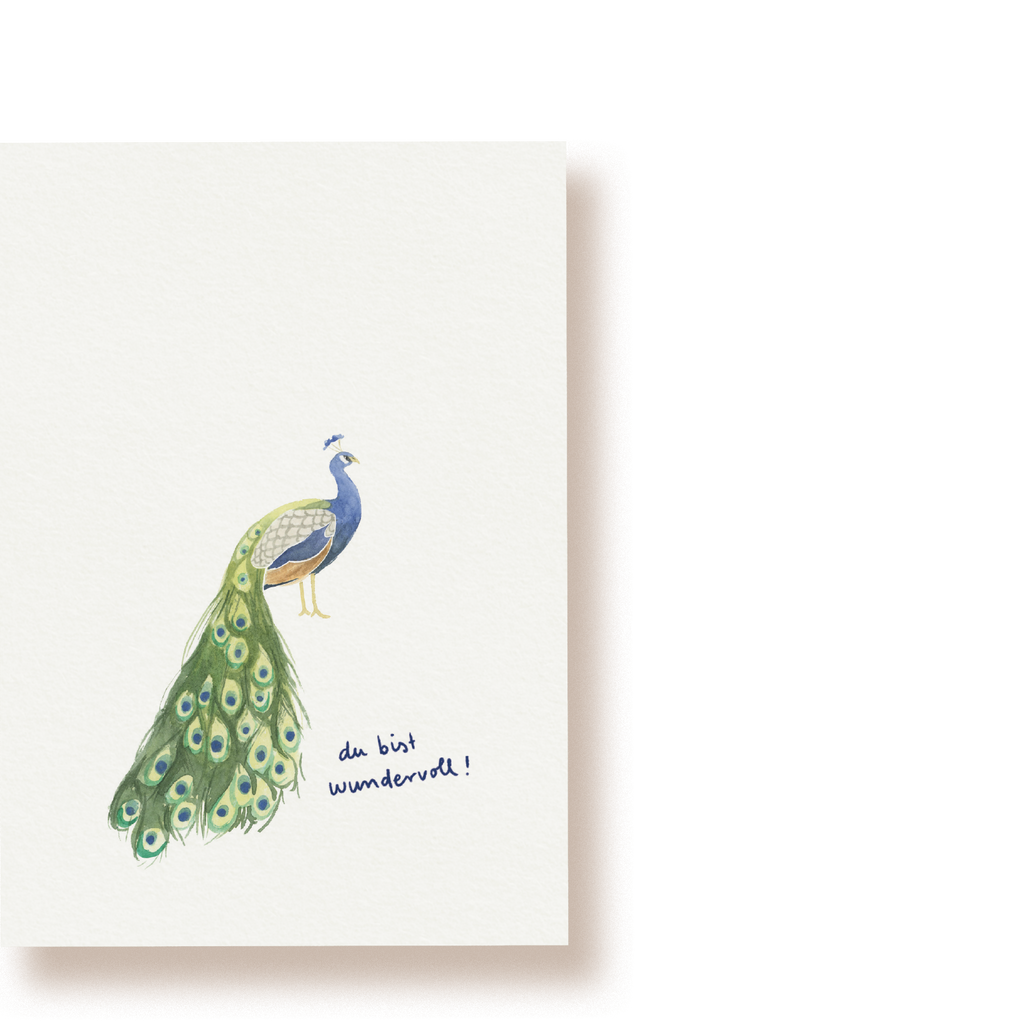Pfau - du bist wundervoll! | Postkarte