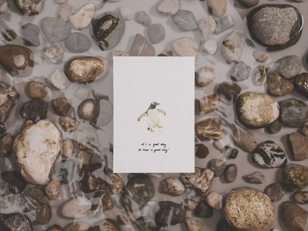 Pinguin - it's a good day | Postkarte