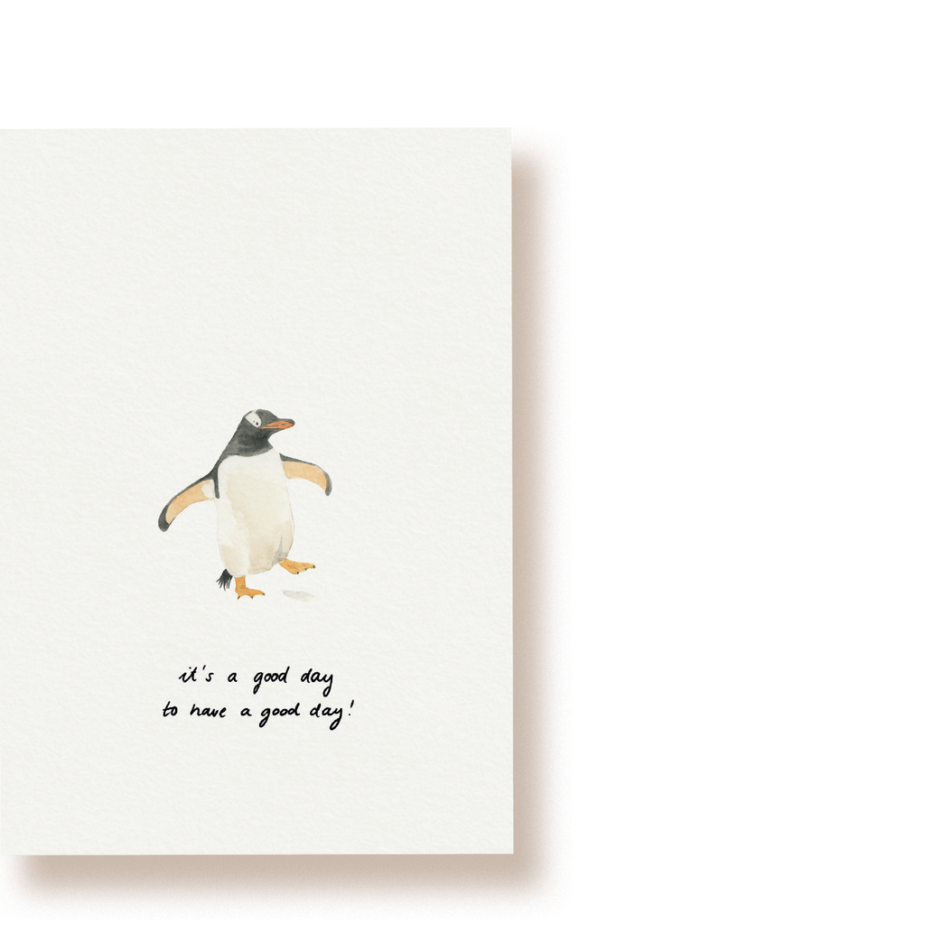 Pinguin - it's a good day | Postkarte