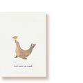 Seehund mit Kugelfisch | Postkarte