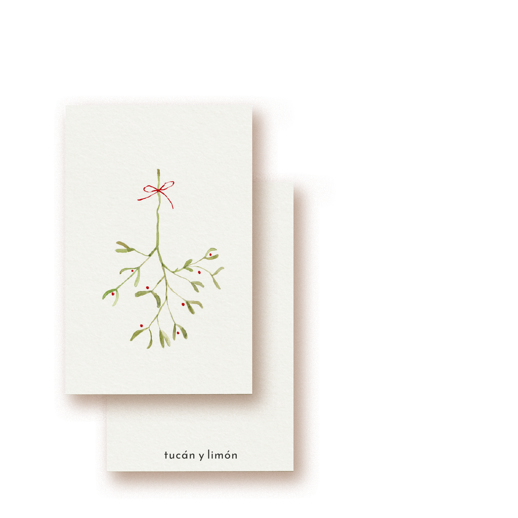 Mistelzweig Geschenkkarte tiny card