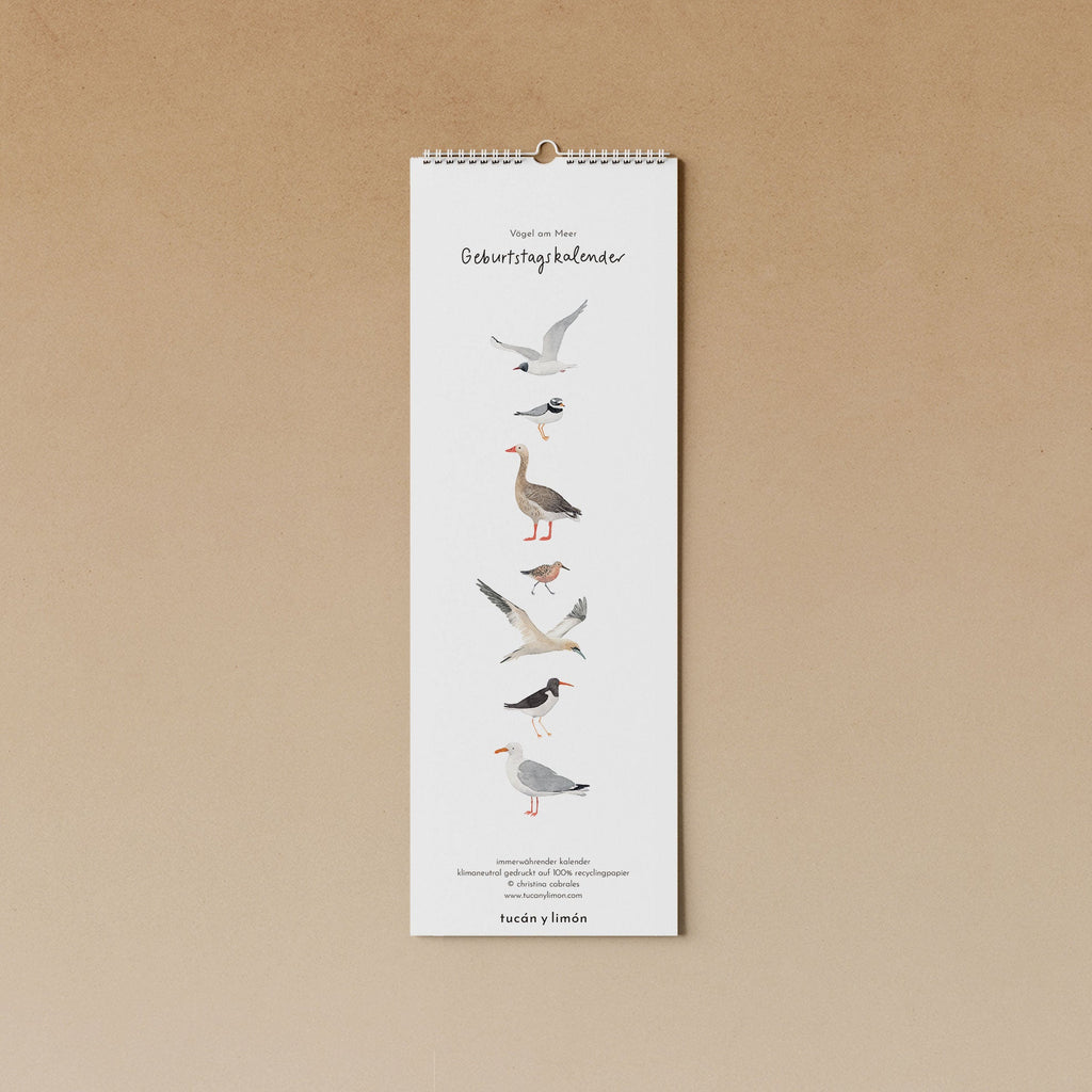 Vögel am Meer | immerwährender Kalender