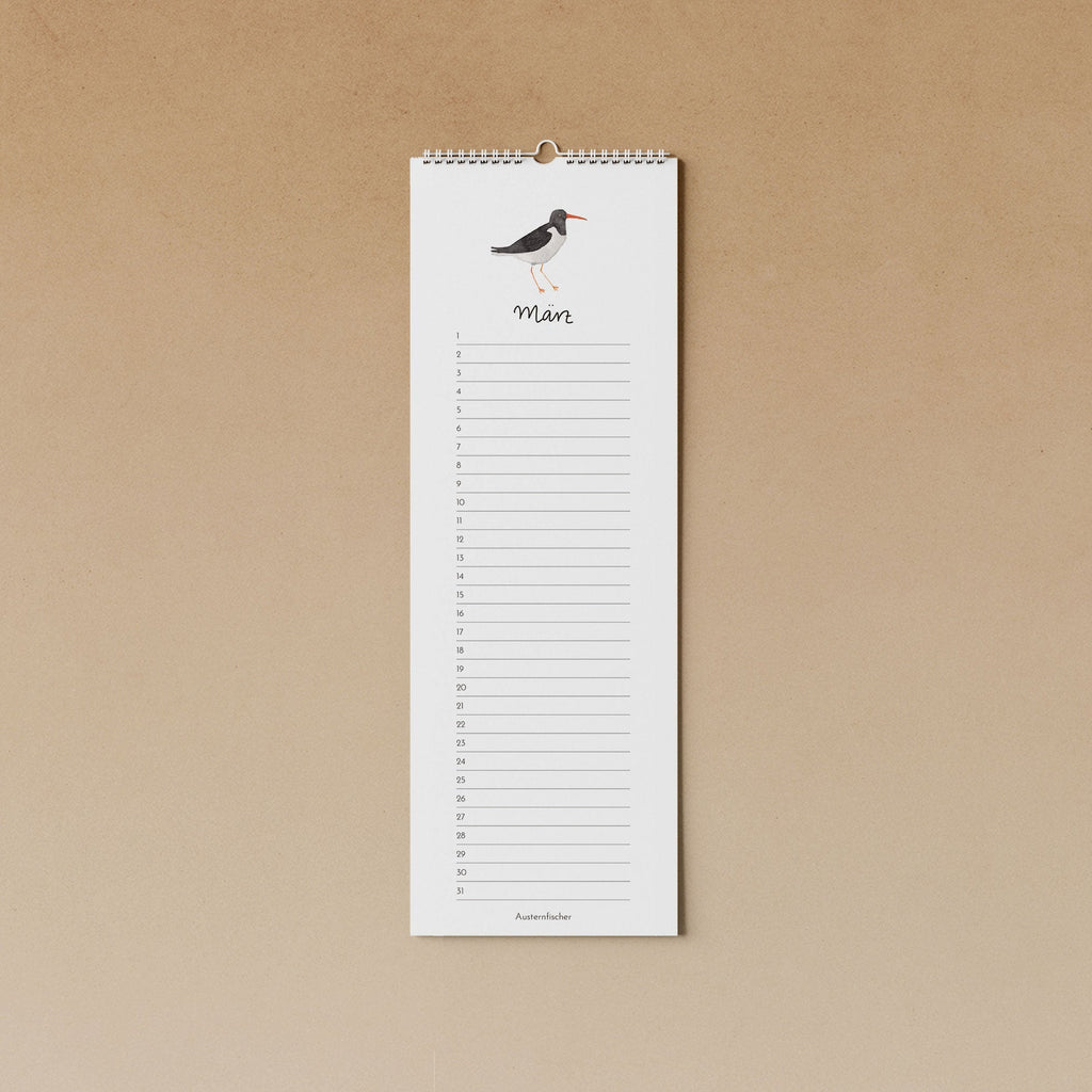 Vögel am Meer | immerwährender Kalender