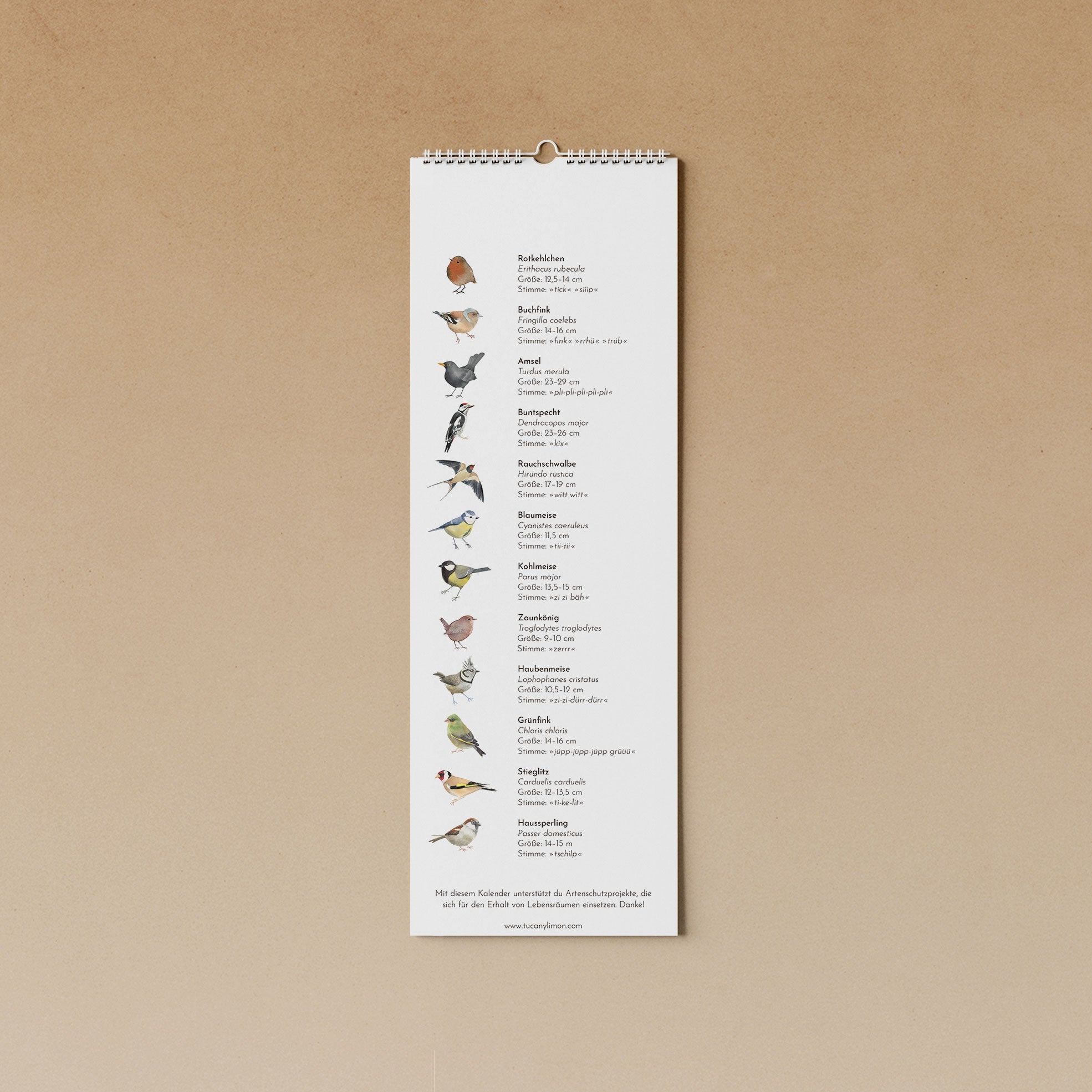 Gartenvögel | immerwährender Kalender